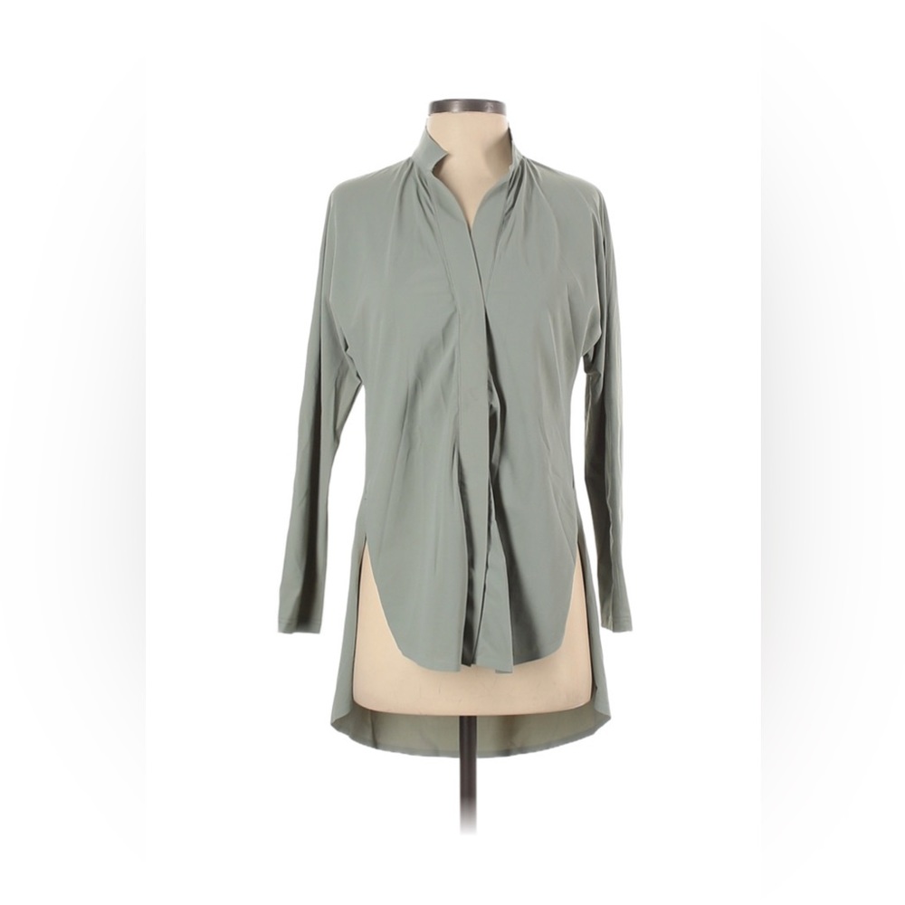 Aday something borrowed casual button down XS green